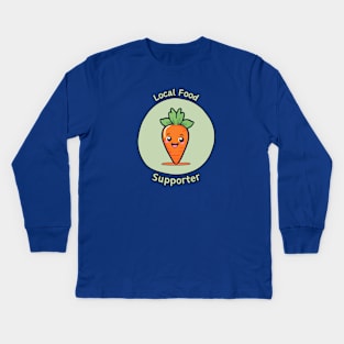 Local Food Supporter - Carrot Kids Long Sleeve T-Shirt